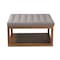 Baxton Studio Alvere Grey Upholstered Walnut Finished Cocktail Ottoman 159-9618 - alternate 6
